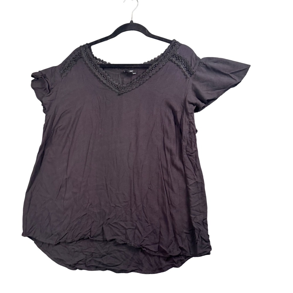Perch Dark Academia Whimsigoth Cottagecore Flutter Sleeve Tunic Top Plus Size 1X